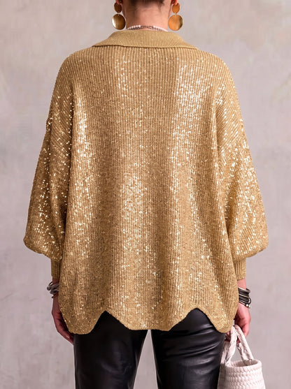 Capucine - Cardigan Boutonné Oversize à Col