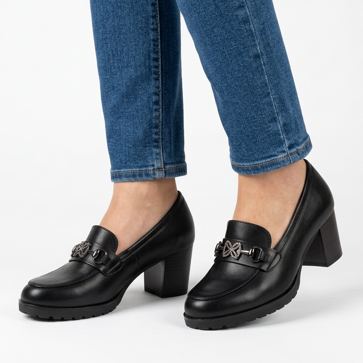 Véronique | Mocassin Confort à Talon Carré