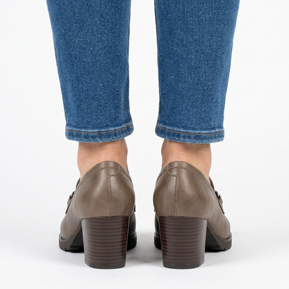 Véronique | Mocassin Confort à Talon Carré