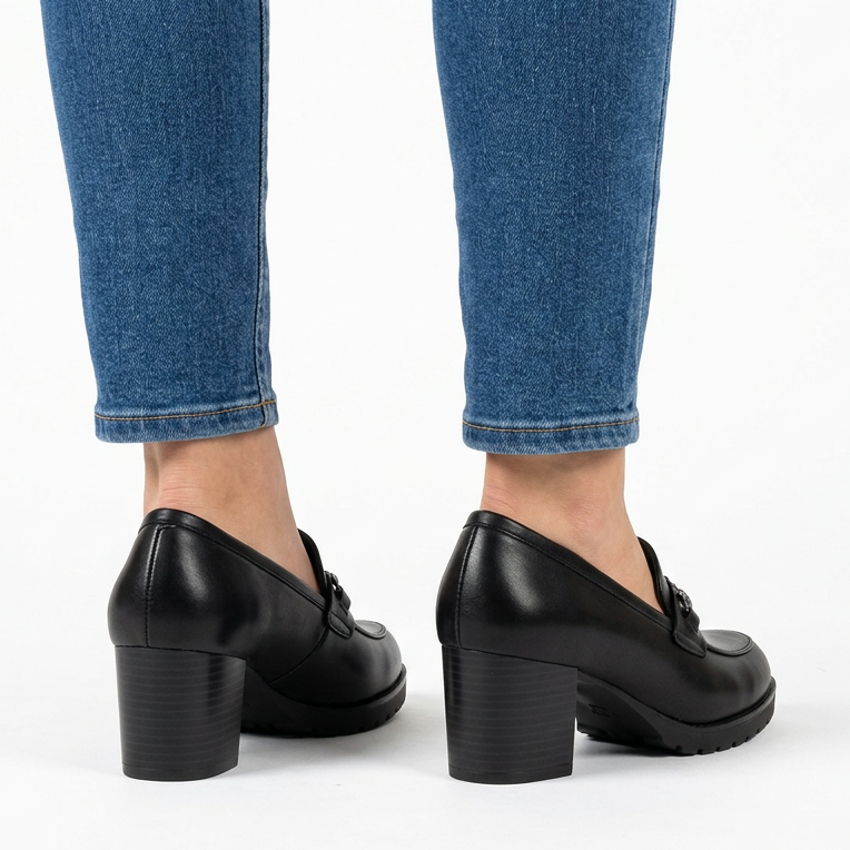 Véronique | Mocassin Confort à Talon Carré