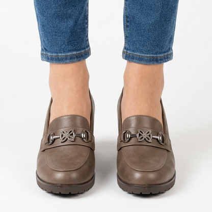 Véronique | Mocassin Confort à Talon Carré