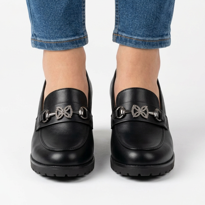 Véronique | Mocassin Confort à Talon Carré