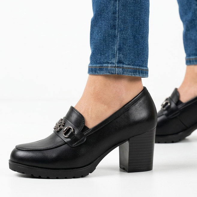 Véronique | Mocassin Confort à Talon Carré