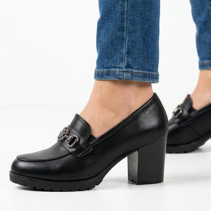 Véronique | Mocassin Confort à Talon Carré