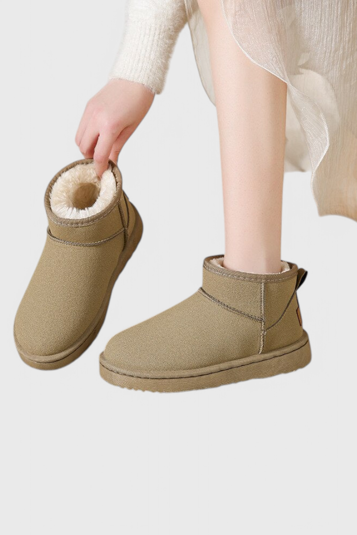 Adelaide Bottines en Cuir d’Agneau avec Doublure Shearling et Imperméables